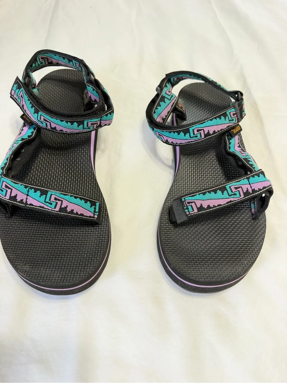 Teva Midform Universal Platform Sandals Womens 9 Black Purple Teal gorpcore